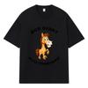2026 Cartoon Horse Printed Graphic Y2k Harajuku Streetwear 100% Cotton T Shirt Casual Oversized Summer Men T-shirt