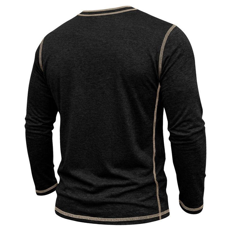 Men's Retro Long Sleeve T-Shirt Casual Soft Basic Tee for Daily Streetwear Outdoor Breathable Spring Autumn Tops