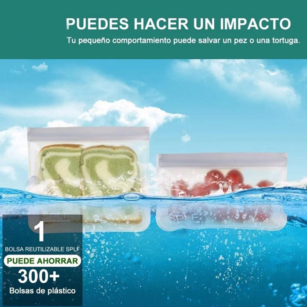 20PCS Reusable Ziplock Bags Translucent Scrub PEVA Food Storage Bags for Kitchen Fridge