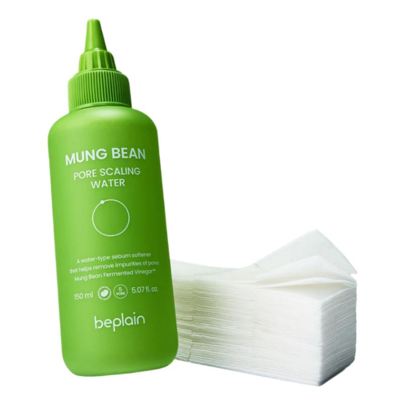 

beplain Mung Bean Pore Scaling Water 150ml + Cotton Pads (40 Sheets) Special Set