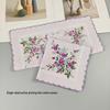 Set of 3 Women's 100% Cotton Printed Handkerchiefs - 29cm, High Density, Straight Edge Design