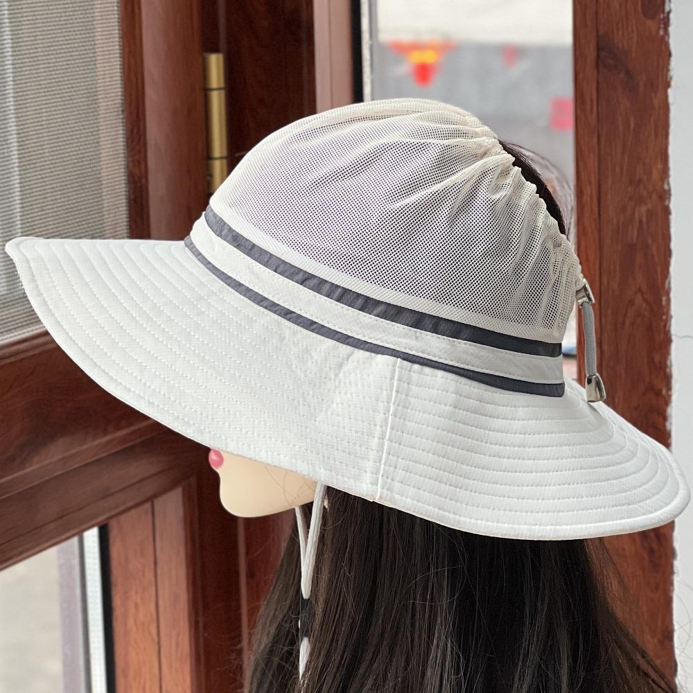 Portable Sunshade Alpine Hat Breathable Foldable Bucket Hat Top Mesh Fisherman Cap  Spring