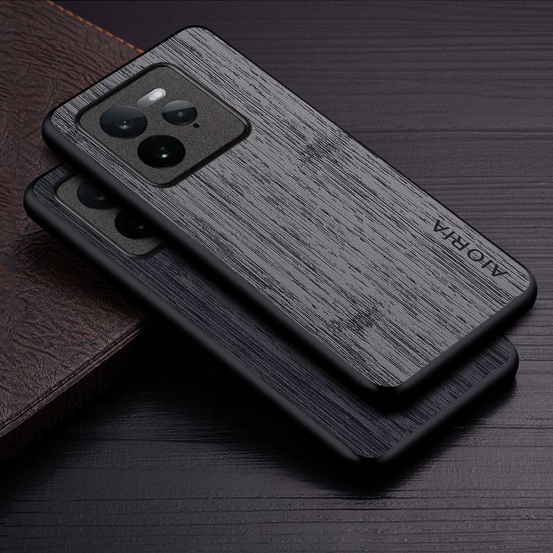 Case for Realme GT 7 7T Pro funda bamboo wood pattern Leather phone cover Luxury coque for Oppo realme GT 7 Pro case capa