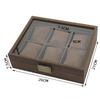 Retro Black Walnut 6-Piece Watch Storage Box with Silk Cotton Pillow