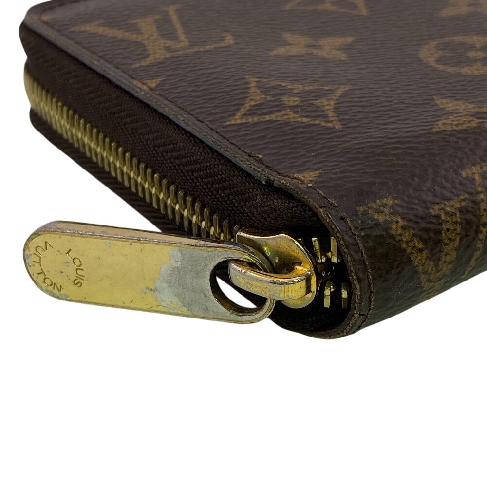 LOUIS VUITTON M42616 Zip Around Monogram leather Zippy wallet Purse Brown leather Used