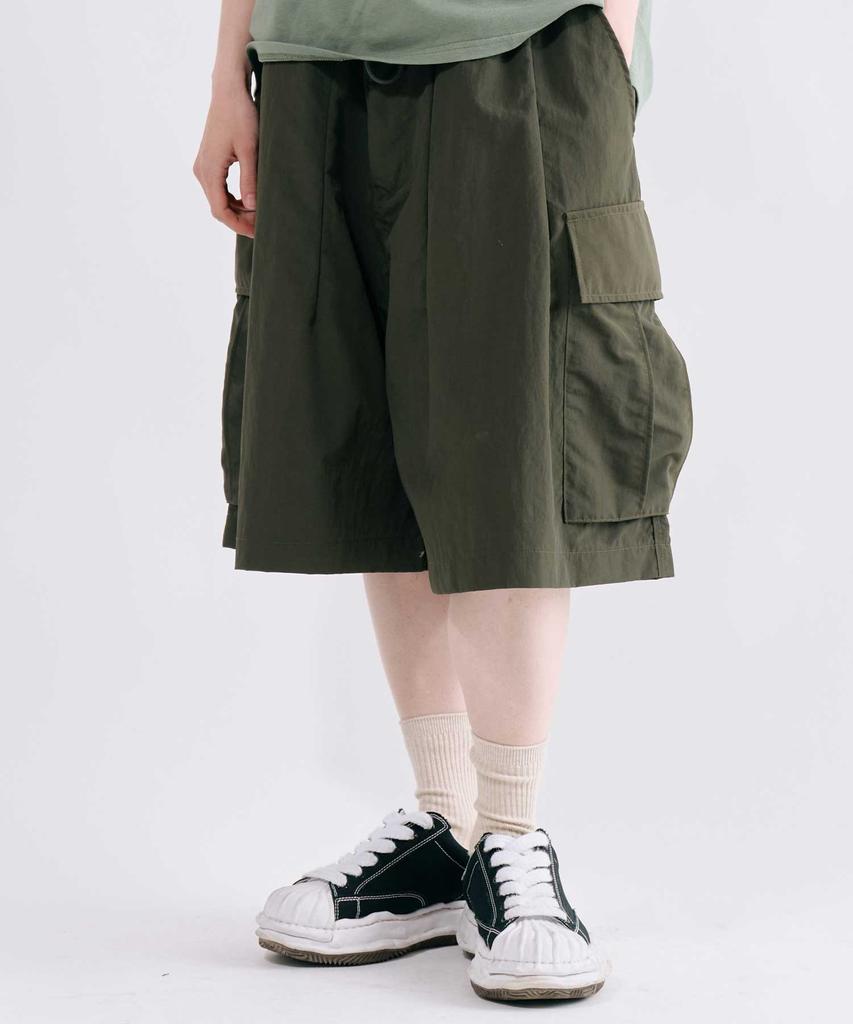 SMITHARMOR [Unisex] Rough Nylon Cargo Bermuda Half Pants_Khaki