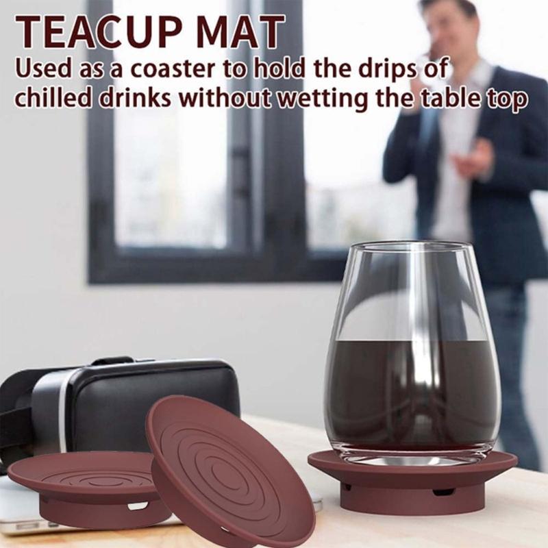 4 Piece Silicone Wine Cup Covers With Snacks Trays Efficient Dishwasher Safe Multipurpose Kitchens Accessories