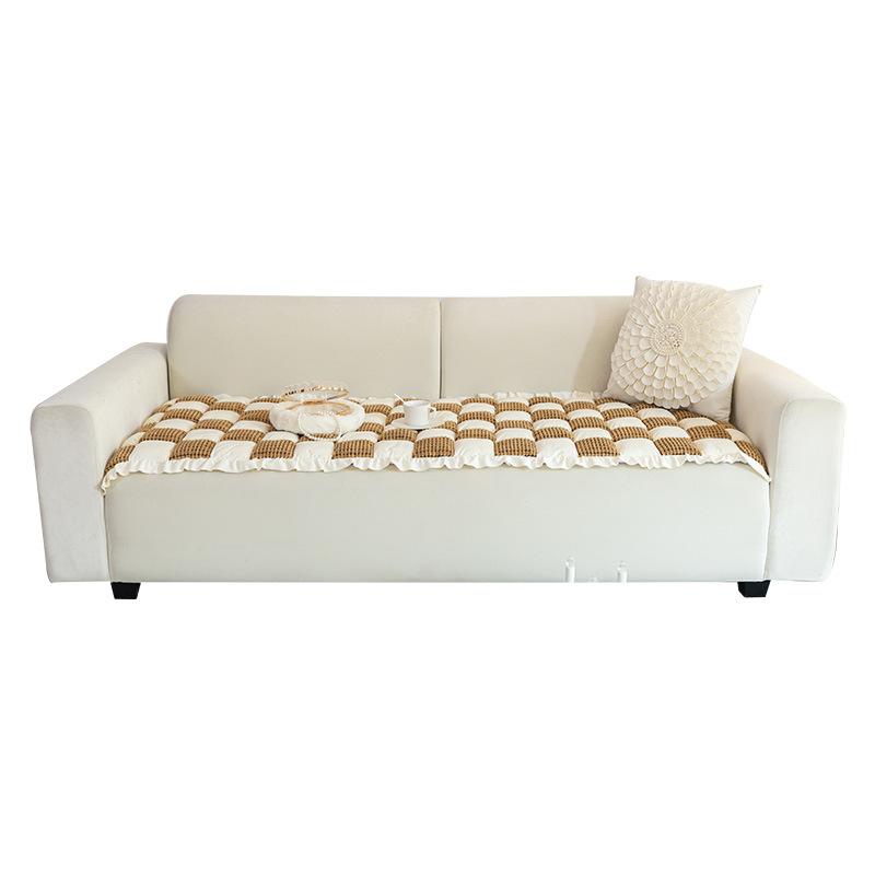 Korean Hand-Spliced Steamed Bread Cushion Sofa Cushion  New Non-Slip Seat Cushion Simple Modern Bay Window Cushion Cover Cloth