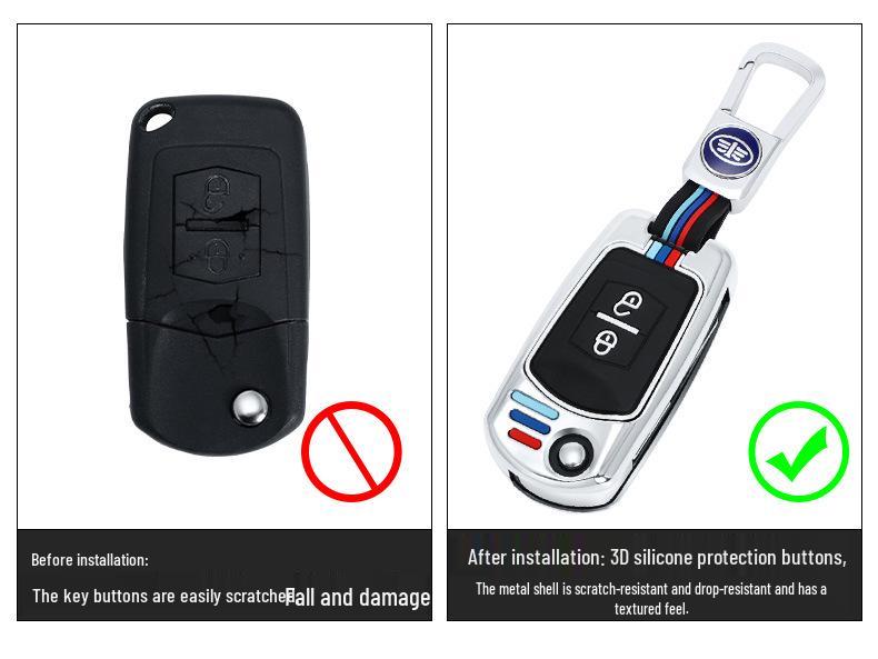 Besturn B50 Key Case for 2009-2012 Models: Compatible with FAW Senya S80 and Old Model B70. Men's Shell Bag Buckle.