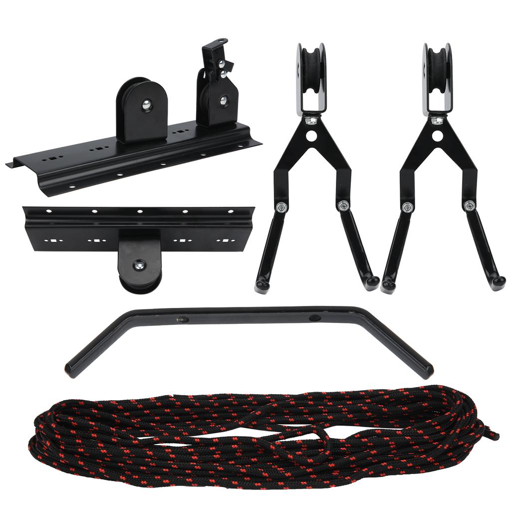 Bike Ceiling Hanger Lift Cargo Bicycle Storage Wall Mount Hook Roof Hoist Pulley Rack