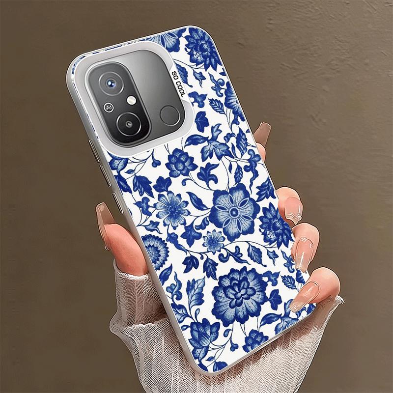 Blue And White Porcelain Pattern Shockproof Phone Case for Xiaomi Poco X7 X6 X5 X3 Pro F7 Ultra M8 Redmi 15C 15 14C 13C 12C 10C