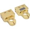 Autobatterie-Polklemmen-Set mit Digitalvoltmeter Standard 0/4/8/10 AWG-Lehre A (Gold)