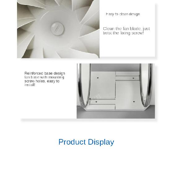 3''4''5''6'' Exhaust Fan Silent Inline Pipe Duct Fan Bathroom Extractor Ventilation Kitchen Toilet Wall Air Clean Ventilator