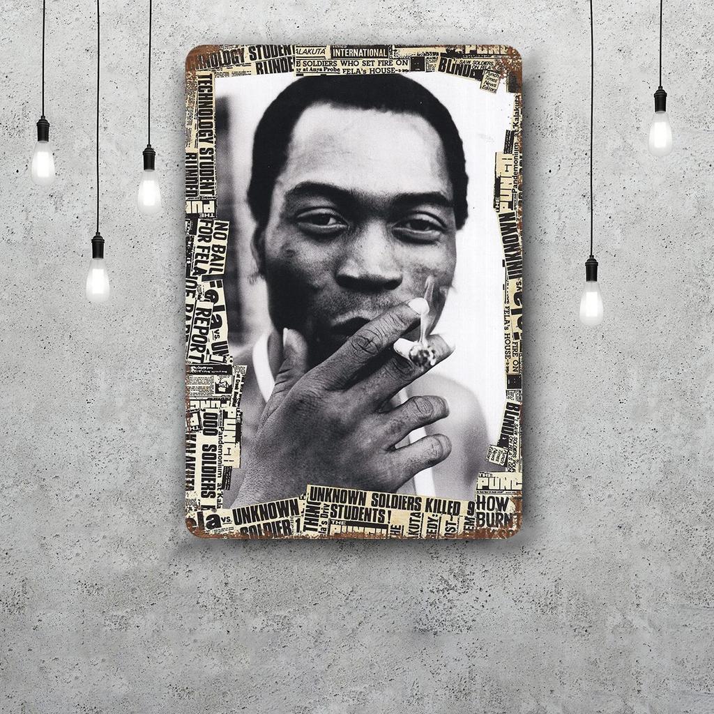 Fela Kuti Metal Signs wall decor Vintage Tin Signs Captain Metal Poster Decor for Bar Pub Club Wall Decoration