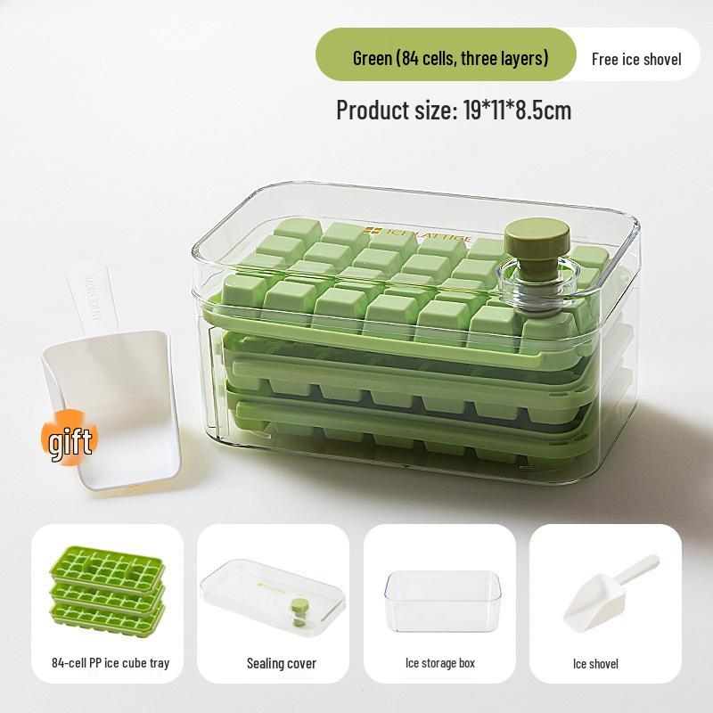 28-Grid Press-Type Ice Cube Tray: Creative Large-Capacity, One-Press Release for Easy Ice Making and Storage