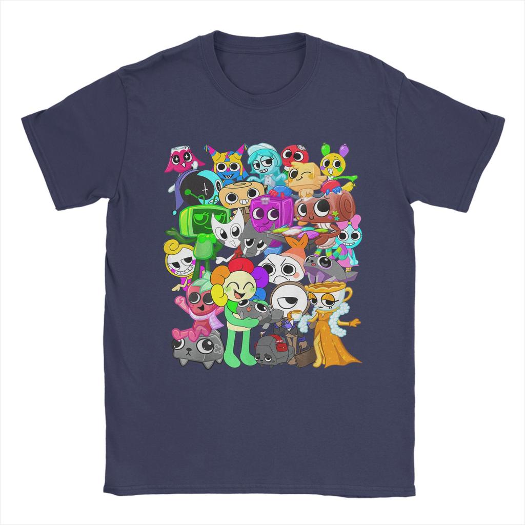 Dandy's World Group Shot T-Shirt for Men Cartoon Cute Casual Pure Cotton Tee O Neck Short Sleeve T Shirts Plus Size merchandise