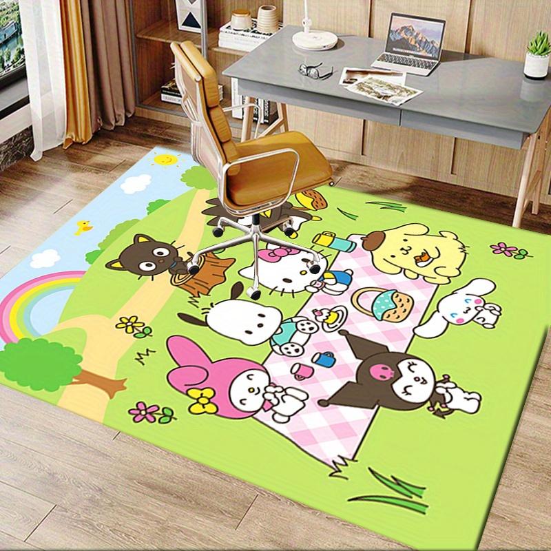 Office Rug Picnic, Characters Anti-Slip Rug, Machine Washable for Living Room, Bedroom, Office, Multiple Sizes, Bedroom Mat, Decorative Mat, Durable M