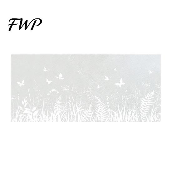 Static Glass Sticker Frosted Flower Floral Plants Decorative Window Cling Non-adhesive Waterproof UV Sun Blocking Cover for Home Office Kitchen Plant