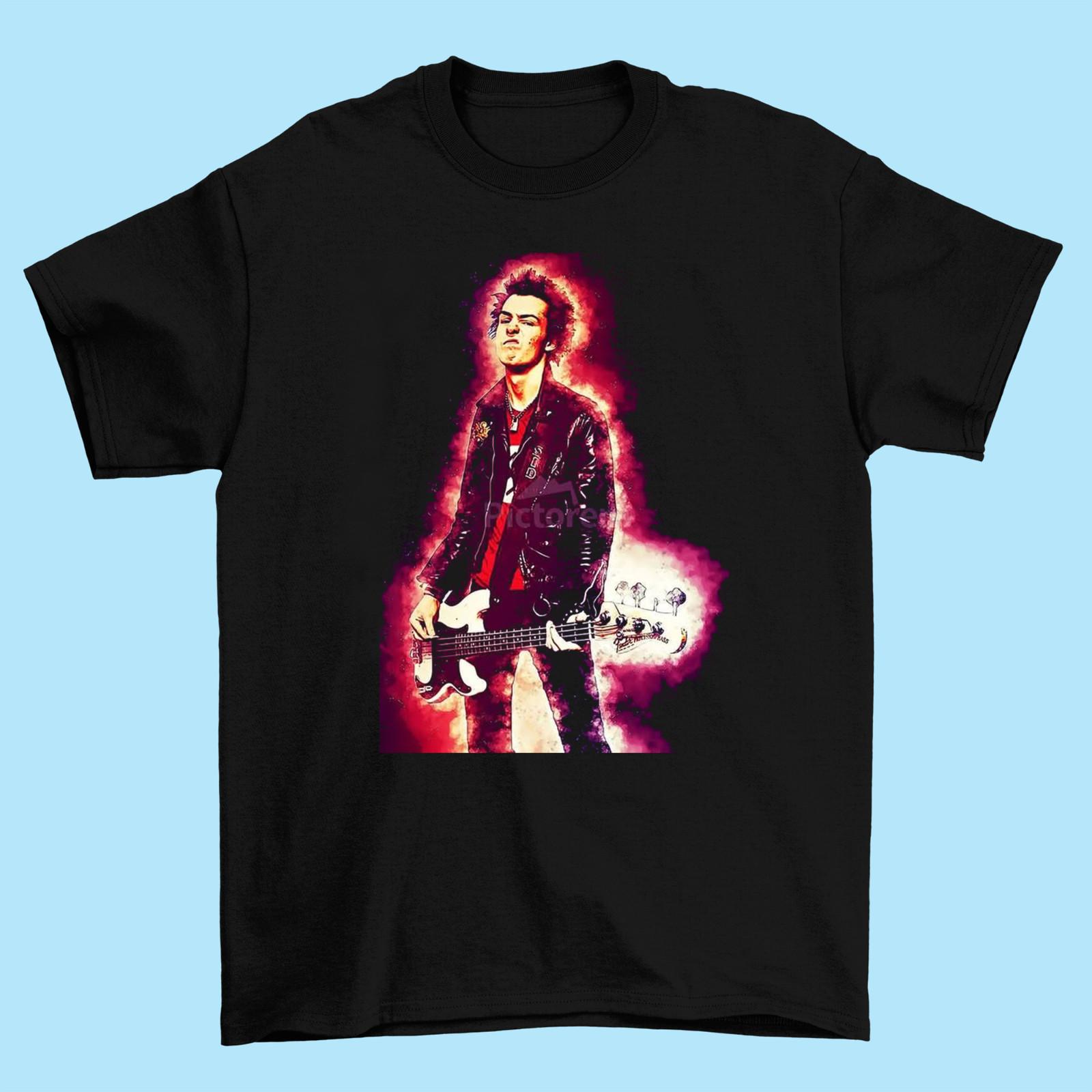 The Sex Pistols Sid Vicious T-shirt Black Size 2D XL