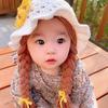 Kids Girl Cap Simulate Braid Ear Protection Hat For 1-6  Y  Baby Infants Toddler