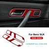Real Soft Carbon Fiber For Mercedes Benz SLK R170 1996 1997 1998 1999 2000 2001 2002 2003 Inner Door Handle frame Trim Sticker