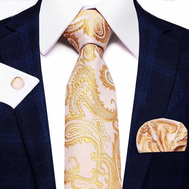 Men'S Business Tie Set, Tie Bow Tie Pocket Towel Cufflinks 3-Piece Set