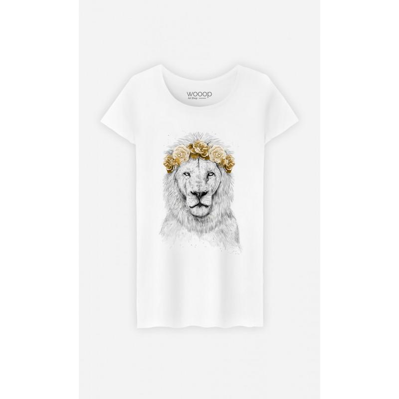 T-shirt Femme - FESTIVAL LION AUTUMN S bianco