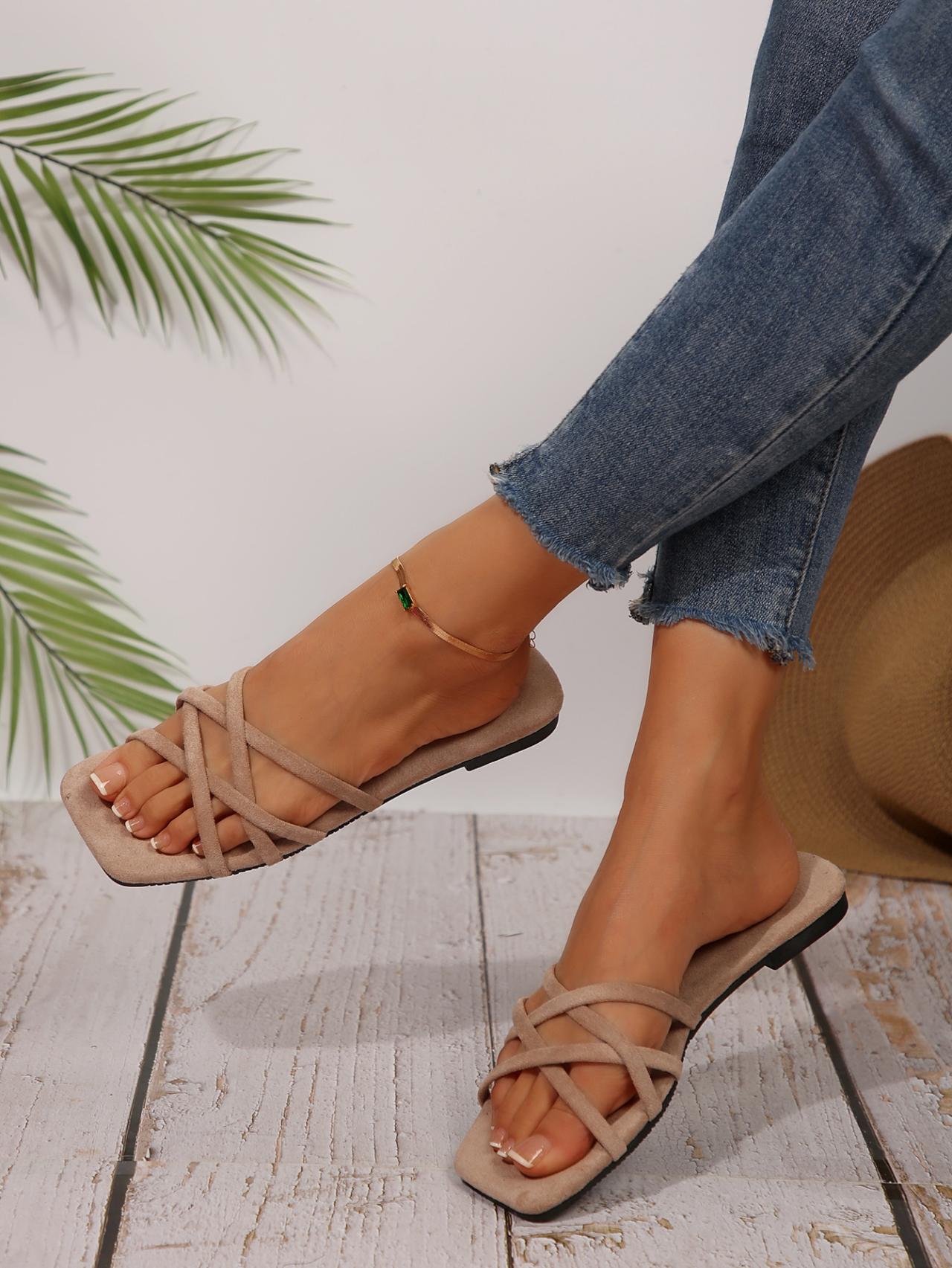 

Новые женские мини-шлепанцы без бретелек, летние, модные, белые, повседневные, удобные, дышащие, быстросохнущие, на танкетке 35 коричневый