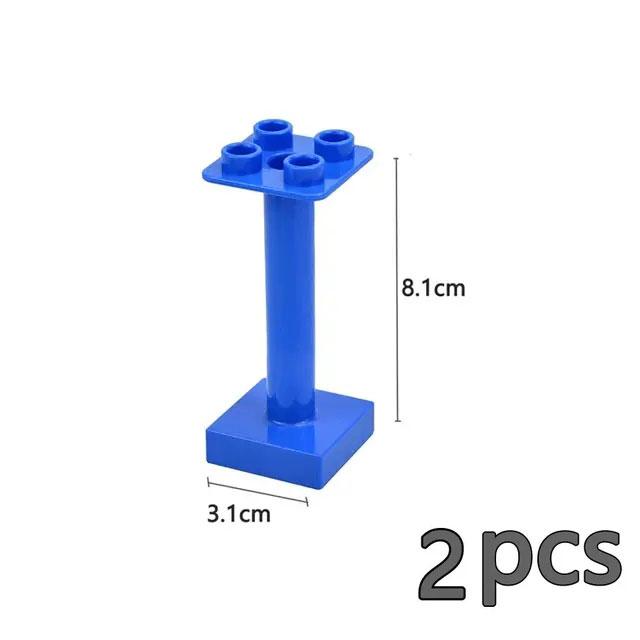 Store byggeklosser Slide Swing Seesaw Park Lekeplass Series Large Pillar Murstein Barn Barn Pedagogisk Leke Kompatibel Duploe