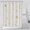 Astrology Shower Curtain Planetarium Themed Astronomical Image Of Constellations With Horoscopes Cloth Fabric Bathroom Decor Set