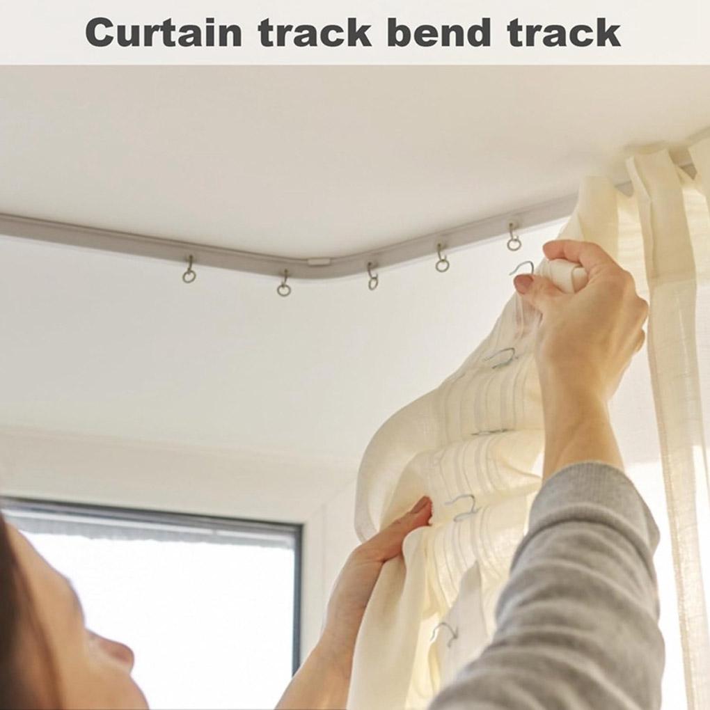 New Curtain Rail White Modern Style Visible Track Nano Silencer Curtains Accessories Plastic Bendable Curtain Track 5M