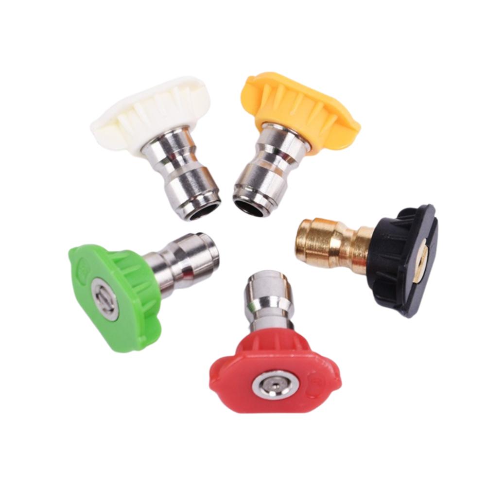 

5pcs/Set Metal Tip Car Washing Nozzle 1/4 Quick Connector Quick Connect Nozzle Garden Cleaning