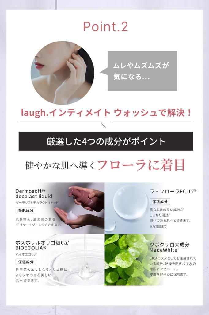 [Official] Laugh. Laugh Dot Intimate Wash - Delicate Zone Care Soap, Foaming, Mildly Acidic, 100ml (Fragrance-Free)