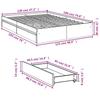 Bed Frame with Drawers Sonoma Oak 120x190 cm Particleboard