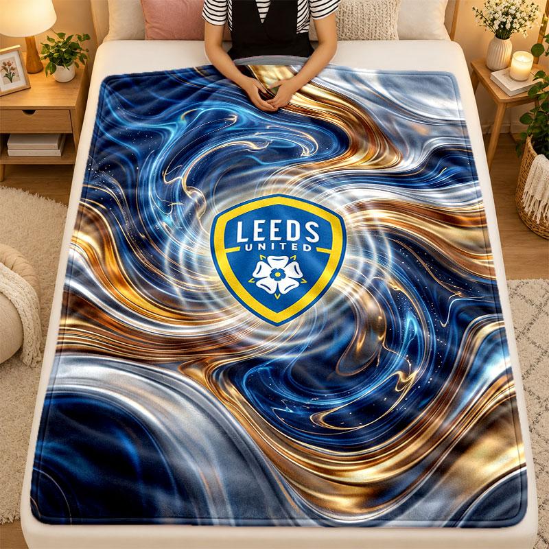 Manta de Flanela Leeds United Futebol Quente Macia Manta de Lançar para Uso Interno Sofá Cama Sala de Estar