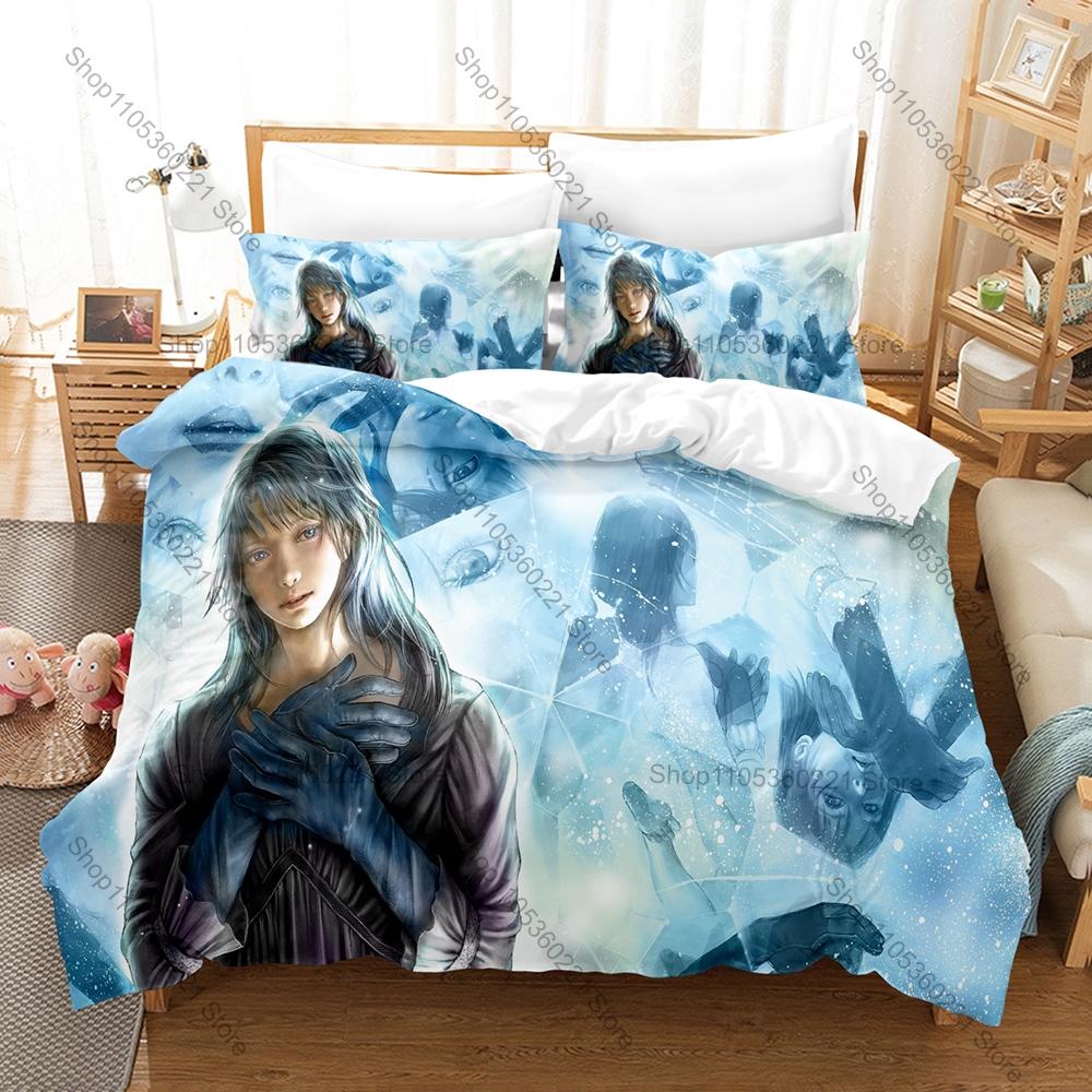 Final Fantasy Series Iconic Heroes Magic Fantasy World HD Print Bedding Set Duvet Cover 2 Pillowcases Polyester Game Room Decor