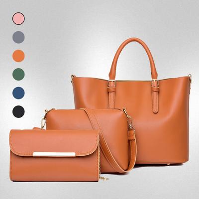 Neue modische Umhängetasche mit großem Fassungsvermögen, Pendler-Tasche aus Rindsleder, Schulterhandtasche, dreiteiliges Set