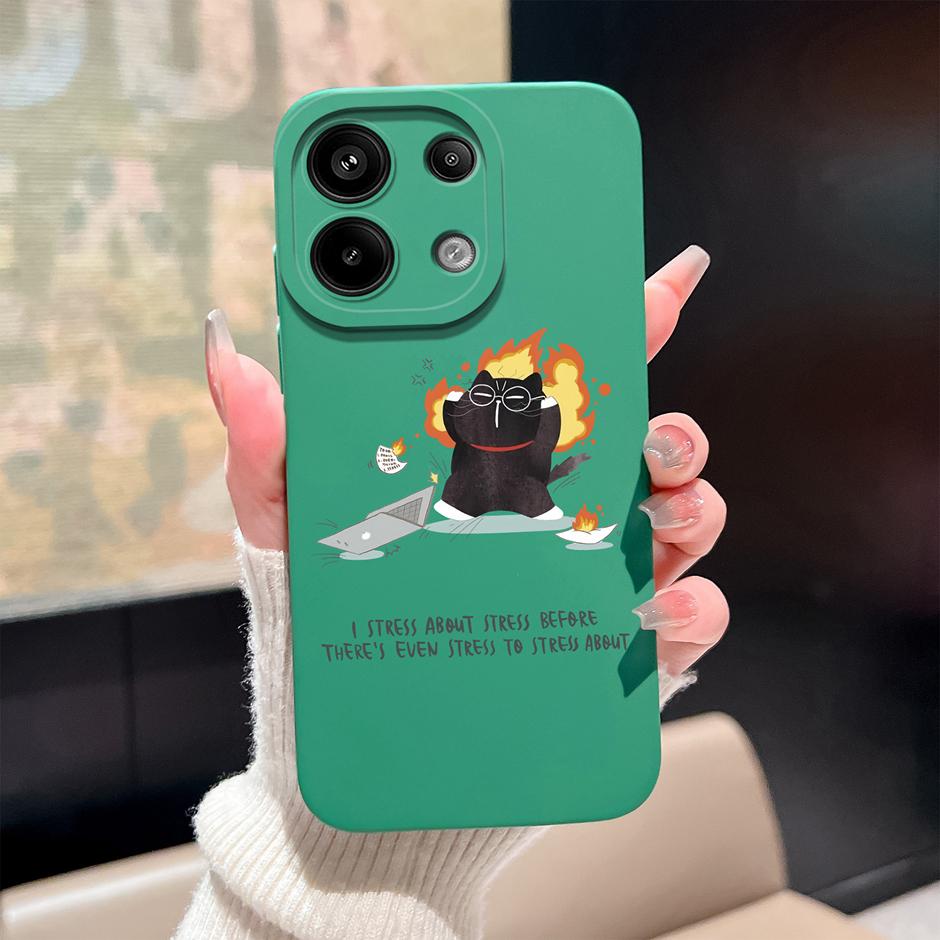 Case For Redmi Note13 13Pro 13 Pro+ Oil Painting Flower Anti-fall Minimalist Protector For Xiaomi Redmi Note 13 Pro Plus Funda