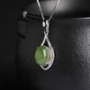 Hetian Jade & 925 Sterling Silver Pendant Necklace - New Chinese Retro Style