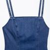 2025 Spring/Summer Women's Light Mature Backless Slimming Denim Suspender Dress