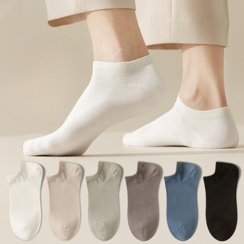 Men's Summer Thin Sports Deodorant Breathable Sweat Suction Shallow Mouth Student Boat Socks
