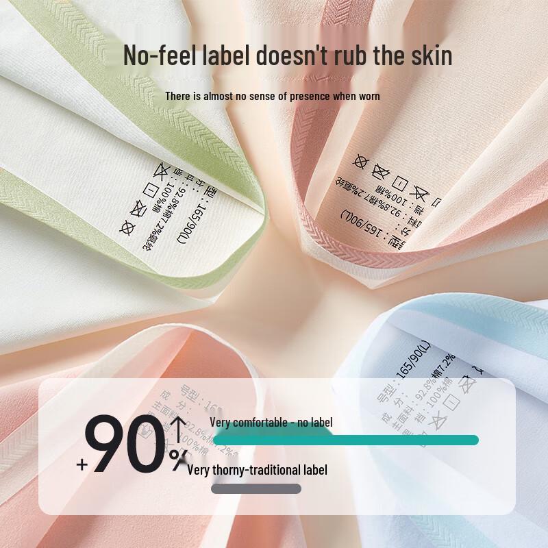 MaoRen Women's Mid-Waist 7A Antibacterial Baby Cotton Briefs