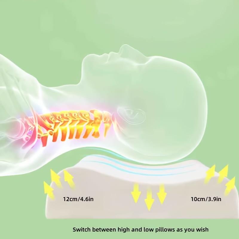 Latex Pillow Smooth Comfortable Sleeping Pillow Breathable Durable Ergonomic Support Latex Pillow for Bedroom Dorm Hotel Bedding