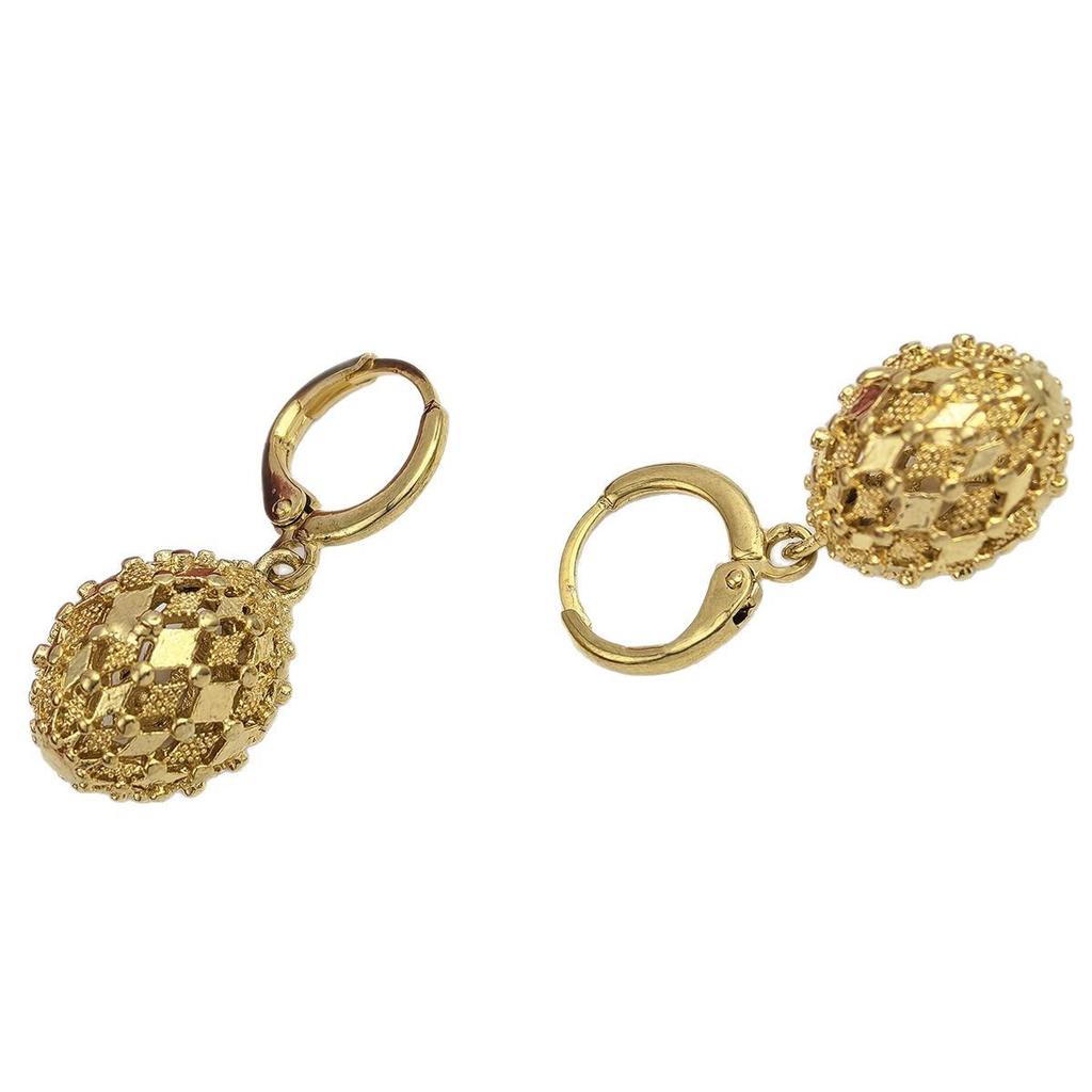 Hollow Out Ball Shape Drop Earrings Elegant Copper Drop Earrings Sweet Ear Jewelry Decoration Ear Buckle