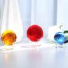Multicolored Transparent Crystal Ball, 60mm, Crystal Ball, Ornament (Red)