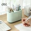 Organized Workspace Storage Tool Desktop Pen Holder, Compartments Thickened Plastic Organizer, Macaron Cute Desk Accessories for Girls Color Vertical