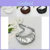 Stylish Large Capacity Dumpling Bag For Casual Commuting In Black White Brown Silver