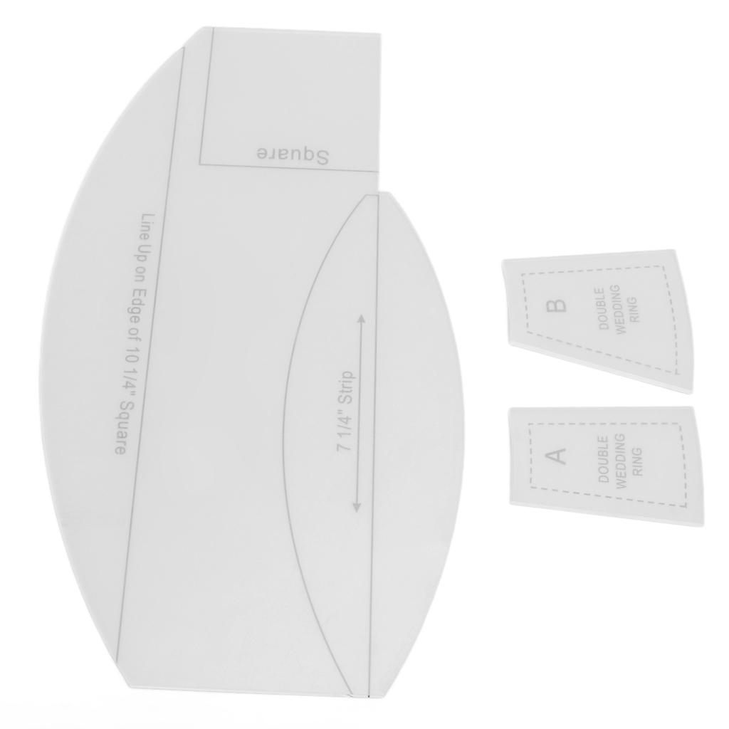 Sewing Ruler Set DIY Transparent Acrylic with Clear Printing Process for Measurement Drawing Crafts