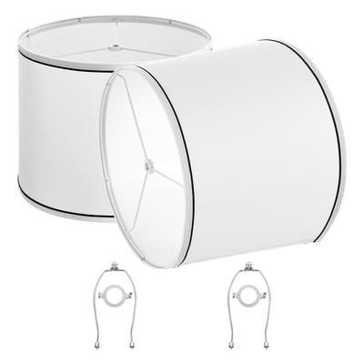 Lamp Shade 2 Set, 11 In Top X 13 In Bottom X 10 In High (Spider Fitter), Medium Lampshade with Harp