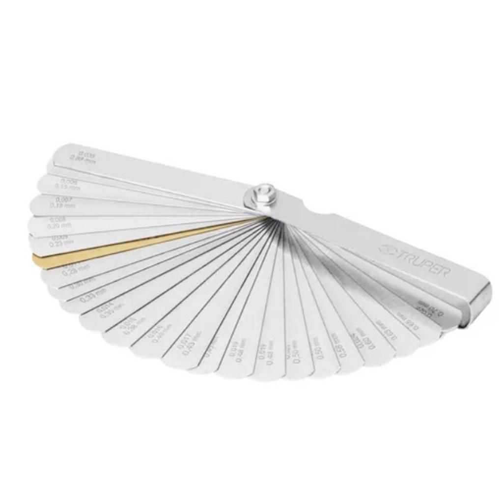 Feeler Gauge Brass 32 Blade Mm Inch Stainless Steel Accurate Foldable Widely Used Blade Gauge for